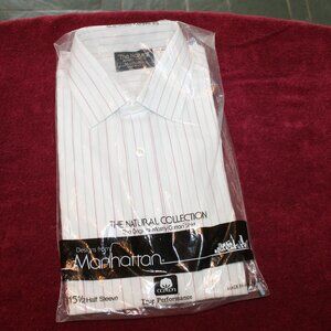 Designs from Manhattan Mens Dress Shirt - The Natural Collection - Short Sleeve